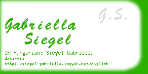 gabriella siegel business card